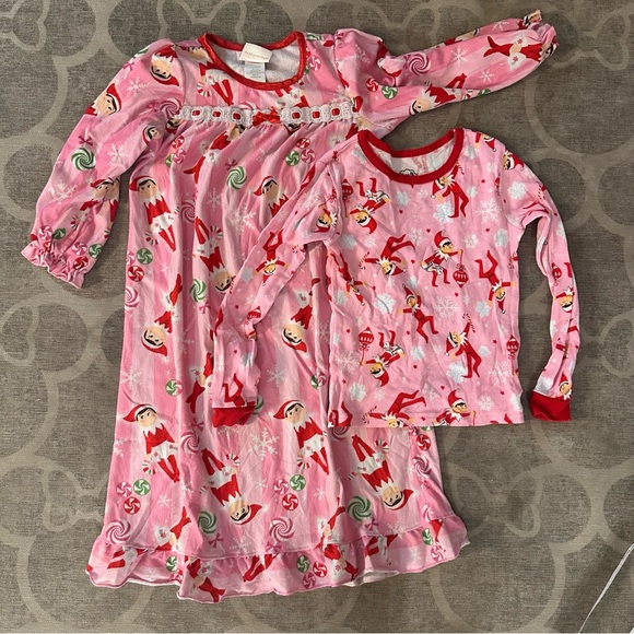 Elf on a Shelf pajamas (1 nightgown & pajama top) - Picture 1 of 13